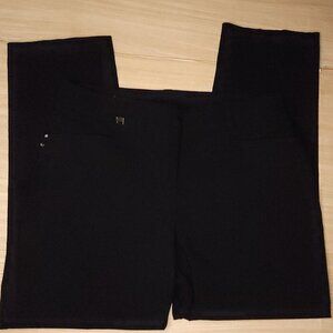 JM Collection Plus Black Straight Leg Pants 16P